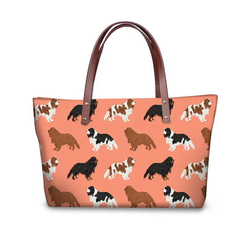 YQ3139AL FORUDESIGNS Cavalier King Charles Spaniel Dog Women Purses and Handbags 2pcs/Set Shoulder Bags Big Capacity Causal Totes Bolsos - Цвет: YQ3139AL