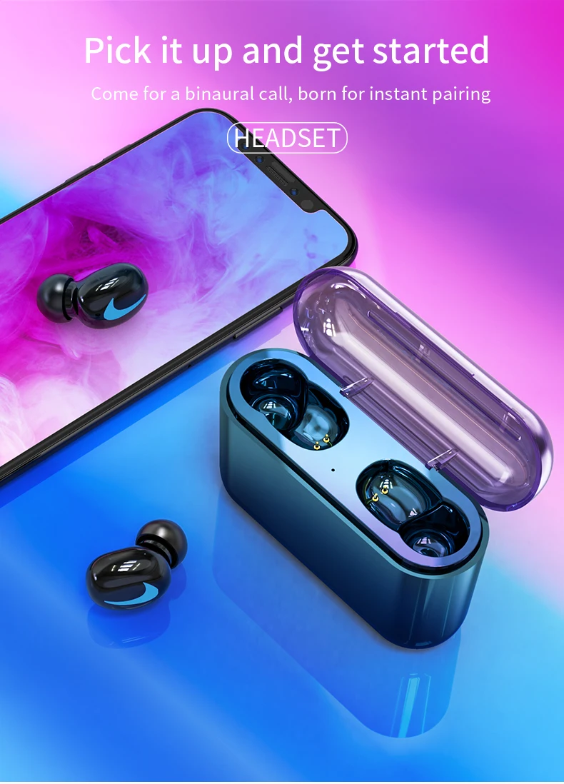 Tws, беспроводные наушники, Bluetooth 5,0, гарнитура, 3500 мА/ч, внешний аккумулятор, настоящие наушники, стерео наушники, вкладыши, наушники для xiaomi iphone