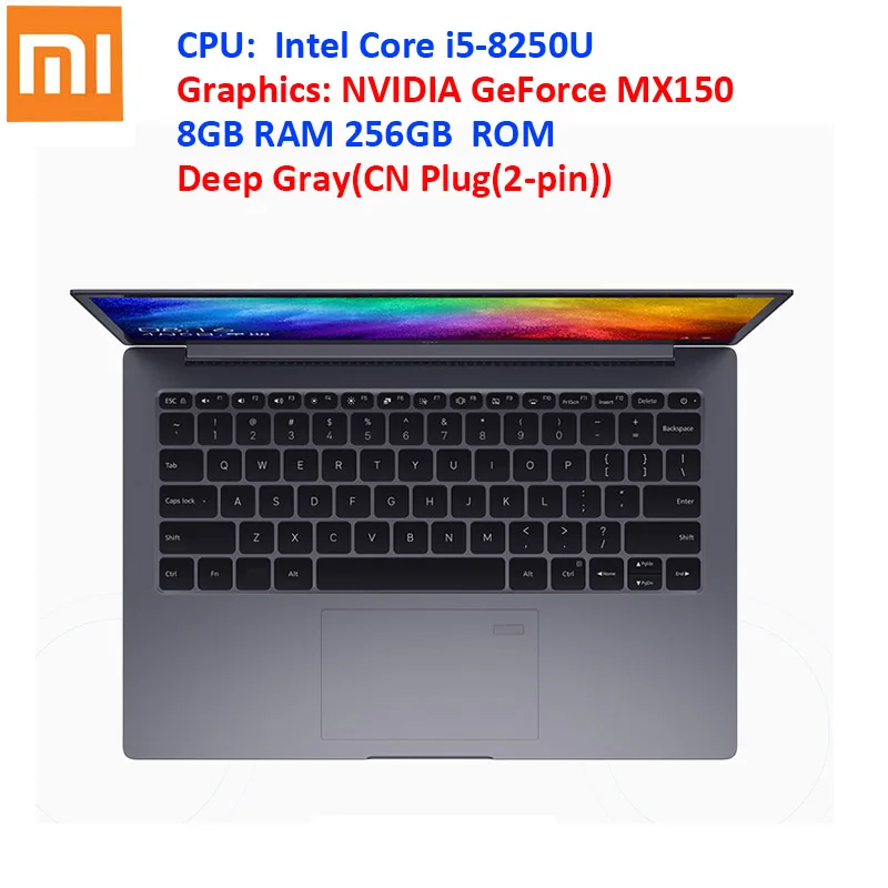 Gray i5 8gb 256gb Xiaomi Mi ноутбук Air 13,3 Windows 10 Intel Core i7-8550U четырехъядерный 2,5 ГГц 8 Гб 256 ГБ датчик отпечатков пальцев двойной WiFi type-C - Цвет: Gray i5 8gb 256gb