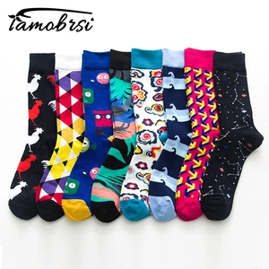 Носки унисекс, хлопковые, с геометрическим рисунком, зимние, теплые, 2021