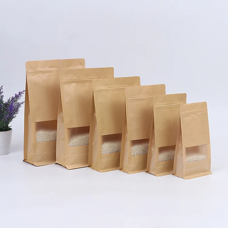 100 шт. крафт бумага самозапечатывающаяся сумка семена кофе сладости Ziplock