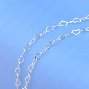 Цепочка из серебра 925 пробы в форме сердца, 1 шт.