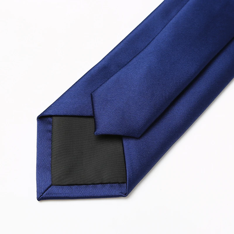 Классические шелковые галстуки для мужчин 2019 Новые однотонные темно-синие