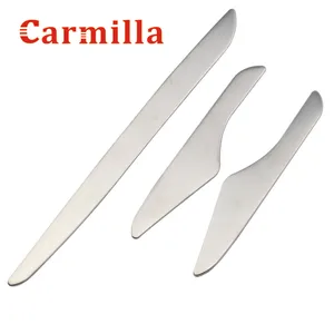 Carmilla 3 шт.компл. сиденье из нержавеющей стали для автомобиля наклейка с блестками модифицированный стиль для Peugeot 2008 год 2014 2015 2016