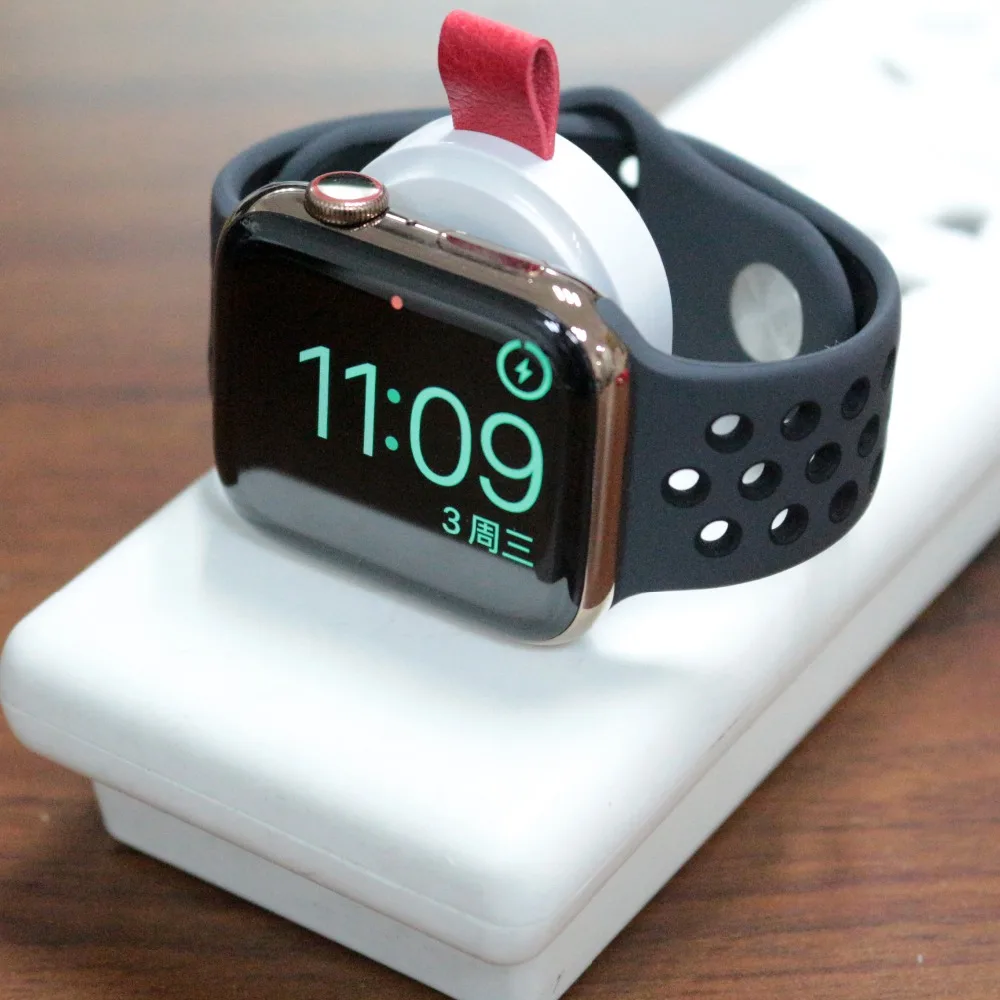 URVOI Беспроводное зарядное устройство для Apple Watch series 4 3 2 1 портативное USB зарядное устройство Удобная Магнитная подставка 2 Вт Входная Вилка Ремонт
