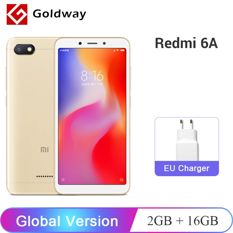 Глобальная версия Xiaomi Redmi 6A 6 A 2GB 16GB смартфон Helio A22 четырехъядерный 5 45 &quot13.0MP