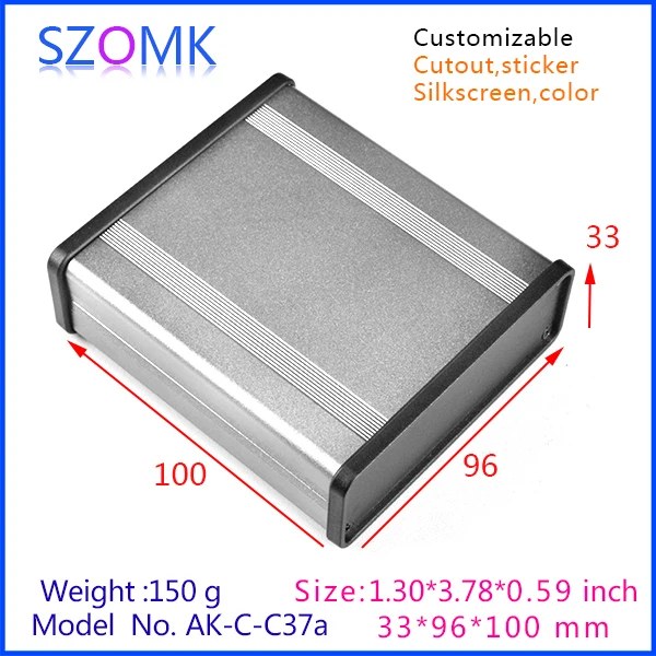 Алюминиевый корпус szomk для электроники (10 шт.) 33*96*100 мм алюминиевый сделай сам