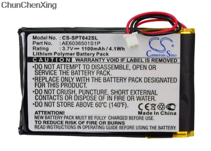 Аккумулятор Cameron Sino 1100 мАч AE6036501S1P для Spetrotec 4642 E434 V12 SEG/N|Цифровые аккумуляторы| |