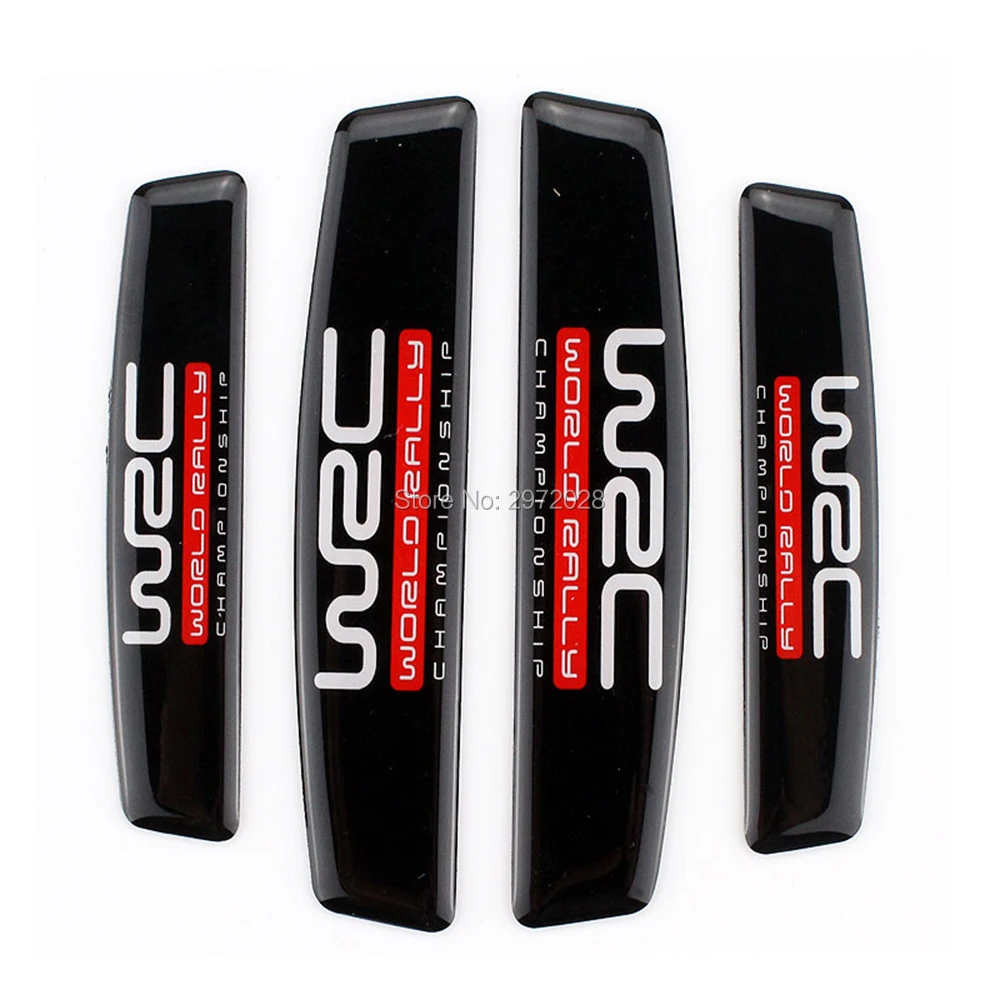 

4 x Автомобильный Стайлинг, защитные полосы для края двери, Противоударная отделка от царапин, защитные края двери, наклейки серии WRC