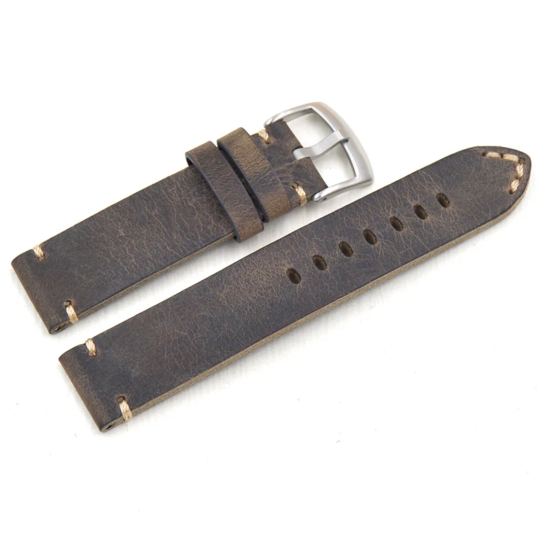 18 19 20 21 22mm Men Retro Handmade Genuine Leather Watch Band Strap High Quality Wristband Belt Bracelet For Omega Zenith Seiko | Наручные