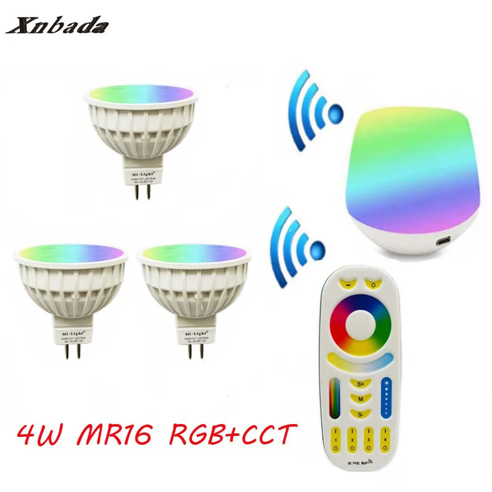 Mi светильник MR16 4 Вт Светодиодная лампа RGB + CCT пульт дистанционного управления IBX1