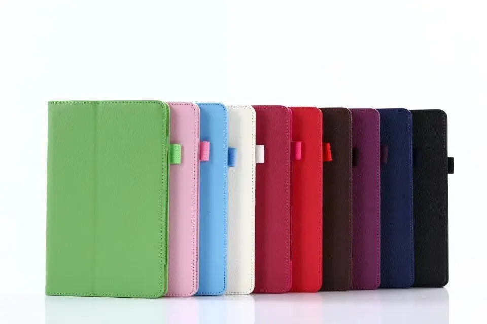 Ультратонкий чехол книжка из искусственной кожи с зернистой фактурой +