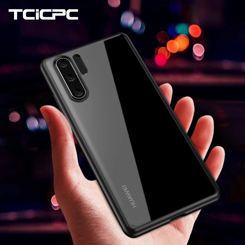 Чехол для Huawei P30 20 Pro чехлы P20 Lite мягкая силиконовая рамка + прозрачный акриловый