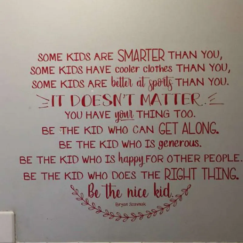 Виниловые наклейки на стену с надписью Be The Nice Kid|Наклейки стену| |