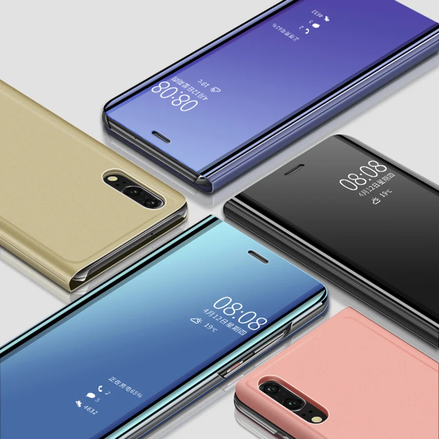 Luxury Clear View Smart Mirror Phone Case For Huawei P30 P20 Pro Mate20 Lite P Plus 2019 20 Play 8X Cases Flip Stand |