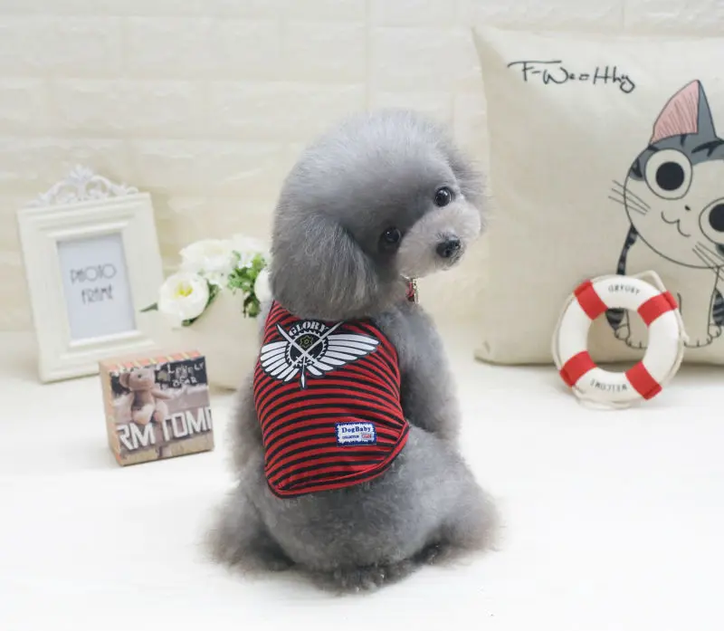 10 шт./Лот новинка летняя рубашка для собак жилет одежда модный дышащий полосатый