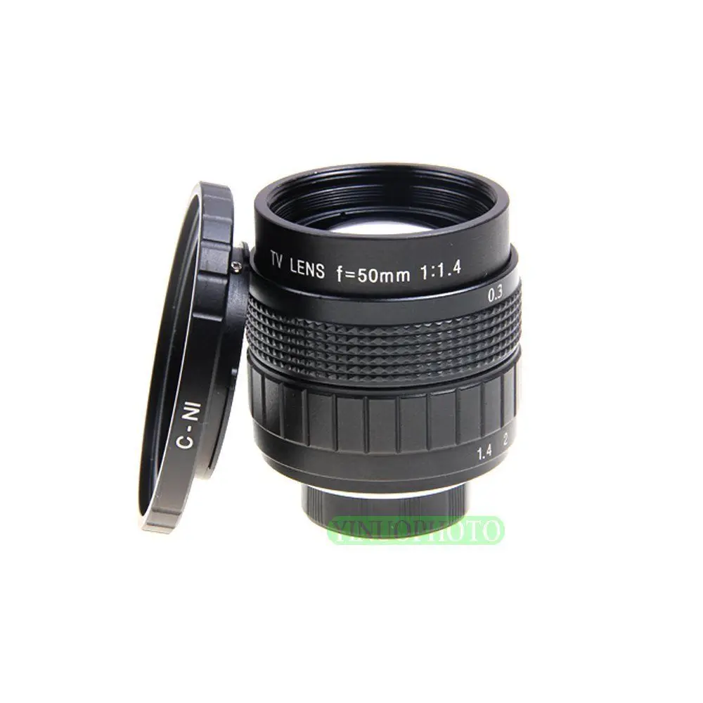 Фуцзянь 50 мм F1.4 CC ТВ объектив + C N1 для NiKON 1 V1 V2 V3 J1 J2 J3 J4 S1 S2 AW1|tv lens|50mm f1.4fujian 50mm |