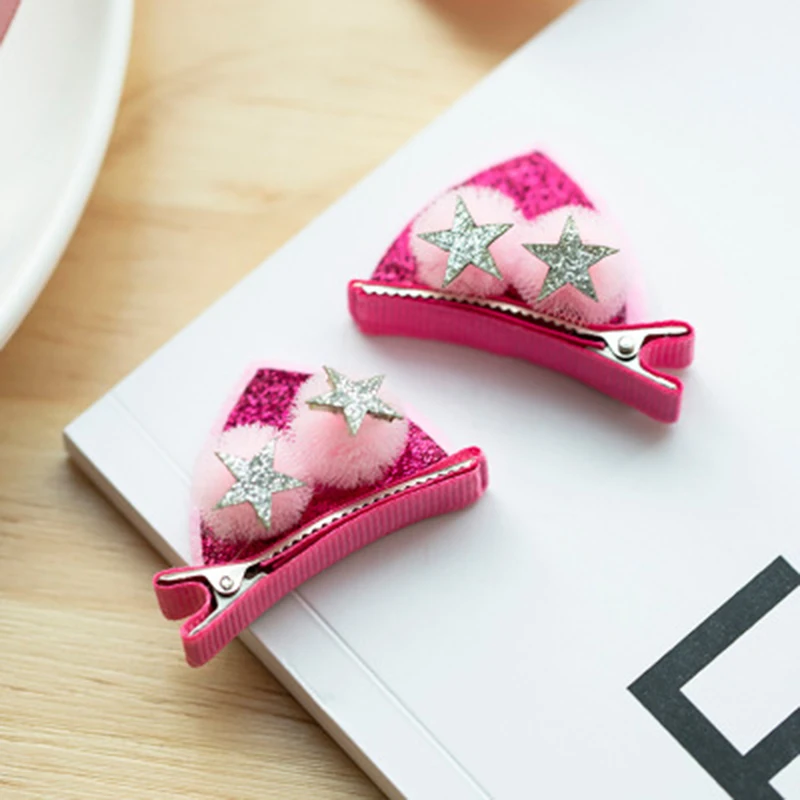 Заколки для волос девочек с кошачьими ушками в виде кролика CE0546 2 шт./компл. |