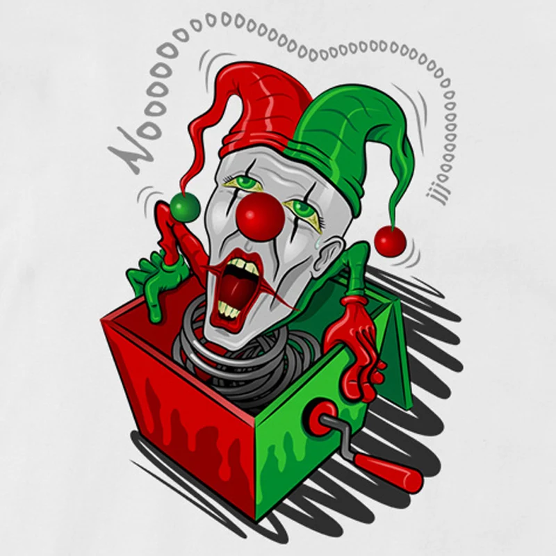 Clown Surprise Come Out Funny T Shirts New Men's Novelty Short Sleeve Shirt Slim Fit Casual Tee | Мужская одежда