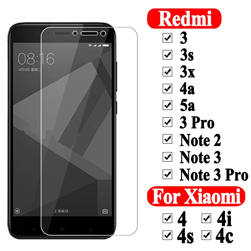 Для xiaomi redmi 4a закаленное стекло ksiomi 3s 3x 3pro 5a note 2 3 pro cam Защитная пленка для экрана