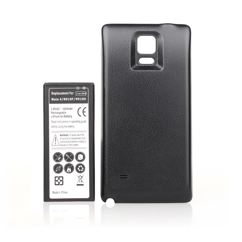 Удлиненный аккумулятор для Galaxy NOTE4 N9100 6800 мА/ч Samsung Note 4 N910F N910H N910 с задней