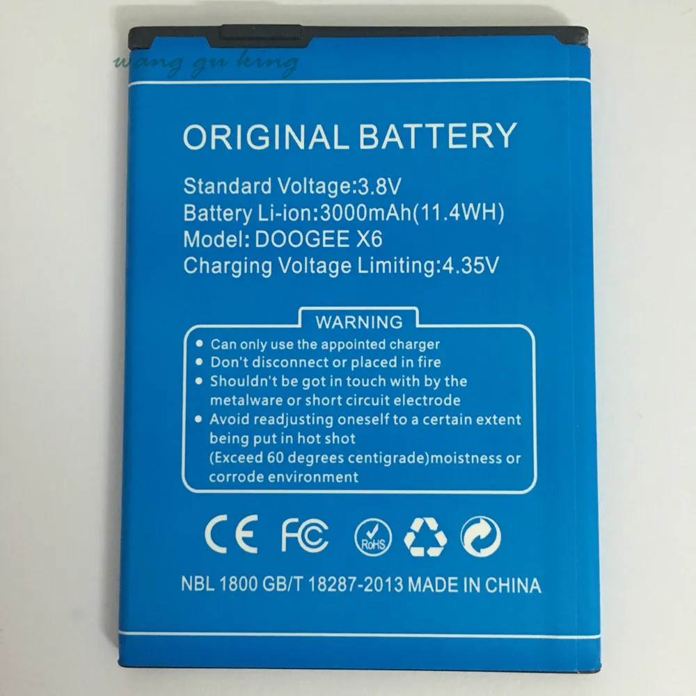 + Код отслеживания! Новая батарея для DOOGEE X6 3000mAh литий-ионная запасная Для Doogee Pro