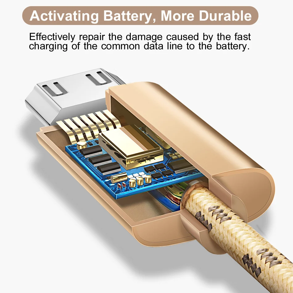 GUSGU нейлоновый Плетеный Micro usb type-C кабель для зарядки и синхронизации данных USB кабель 25 см/1 м/2 м для освещения iPhone 7 6 5S samsung galaxy