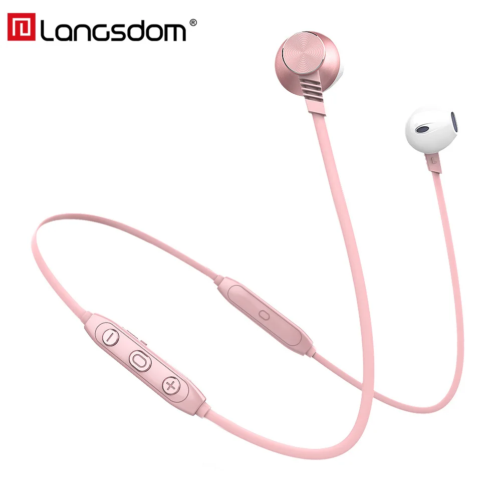 Langsdom Спортивные Беспроводные Bluetooth наушники для телефона бас с микрофоном