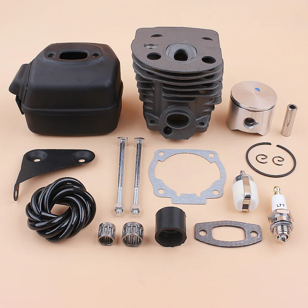 

45mm Cylinder Piston Muffler Bracket Bolt Motor Kit For HUSQVARNA 50 51 55 Gas Chainsaw Engine Spare Parts 503168301, 501766605