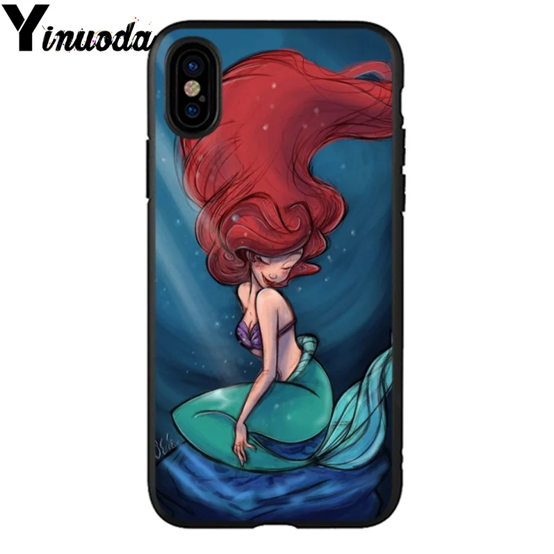 Yinuoda Ариэль Русалочка чехол для телефона iPhone X XS MAX 6 6S 7 7plus 8 8Plus 5 5S XR | Мобильные