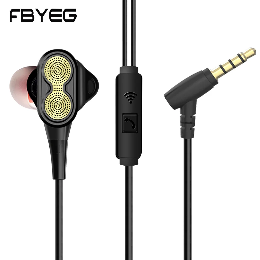 FBYEG DT800 проводные наушники Спортивная гарнитура Высокий бас двойной привод