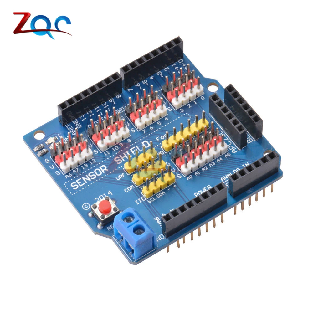 V5 Датчик Щит Плата расширения щит для Arduino UNO R3 V5.0 электронный модуль Датчик Щит V5 Плата расширения один