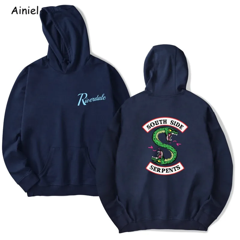 Худи Riverdale свитшоты костюм для косплея South Side Serpents ривердэйл свободные спортивные