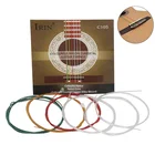 Высококачественный Набор цветных радужных струн для акустической классической гитары C105 (.028-.043) с нейлоновым сердечником и цветным покрытием из медного сплава