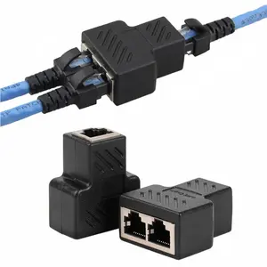 Сплиттер-адаптер RJ45, 2 шт., 1-2 разъема USB на порт RJ45 8P8C, удлинитель, разъем интерфейса LAN, разъем Ethernet
