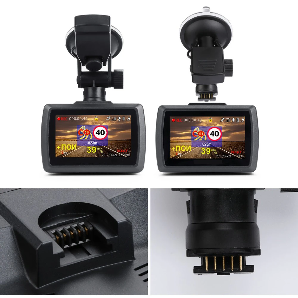 Dealcoo ADAS автомобиля Dvr Радар детектор 3 в 1 видеорегистратор GPS радаров регистратор