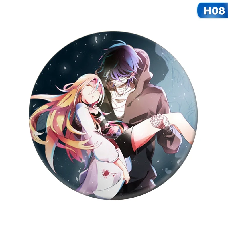 H08 1 шт. аниме Ангел Смерти значок косплея мультфильм Рейчел Гарднер Рэй брошь коллекция булавок сумки Значки для рюкзаков - Окраска металла: H08