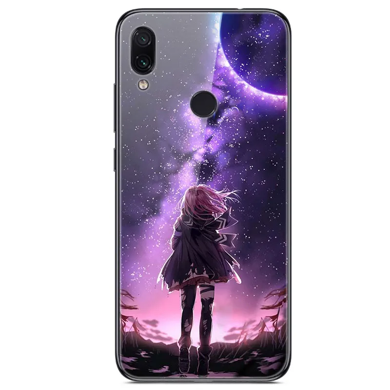 Чехол из закаленного стекла для Xiaomi Redmi 7, чехол с изображением планеты космоса, стеклянный чехол для задней панели, чехол для Xiaomi Redmi 7, чехол для Redmi 7, Redmi7, 6,26 дюйма - Цвет: 22