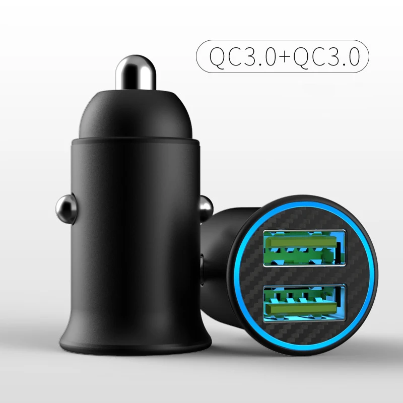 Fiuzd 36 Вт двойной USB быстрая зарядка QC 3 0 Автомобильное зарядное устройство для redmi