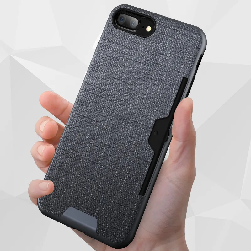 KISSCASE армированный чехол 2 в 1 для iPhone 7 8 6 S плюс крышка слот Роскошные карты Чехол XS