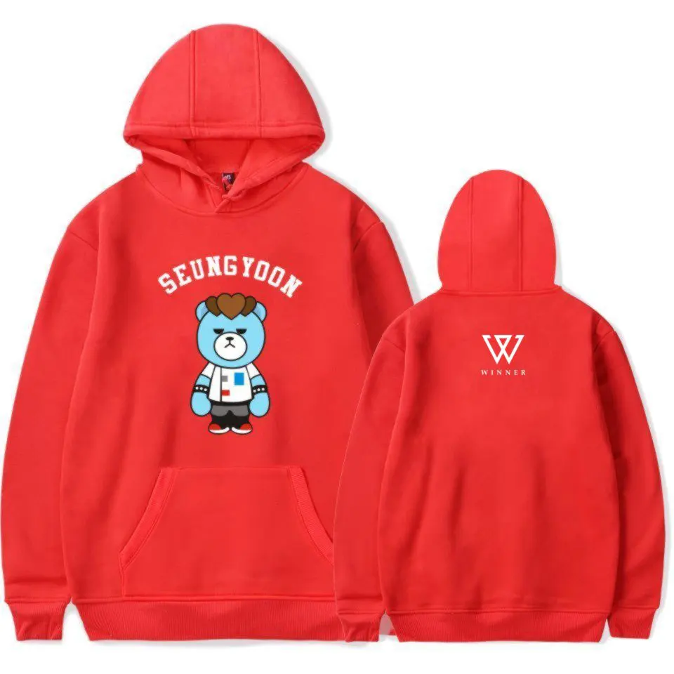 Two Step WINNER Hoodie Print SEUNG YOON JIN WOO TAEHYUN MINHO Fashion Sweatshirt With Hat | Мужская одежда
