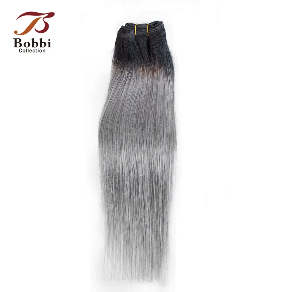 Bobbi Коллекция 1 комплект бразильские Прямые двухцветные T 1B серые Remy человеческие