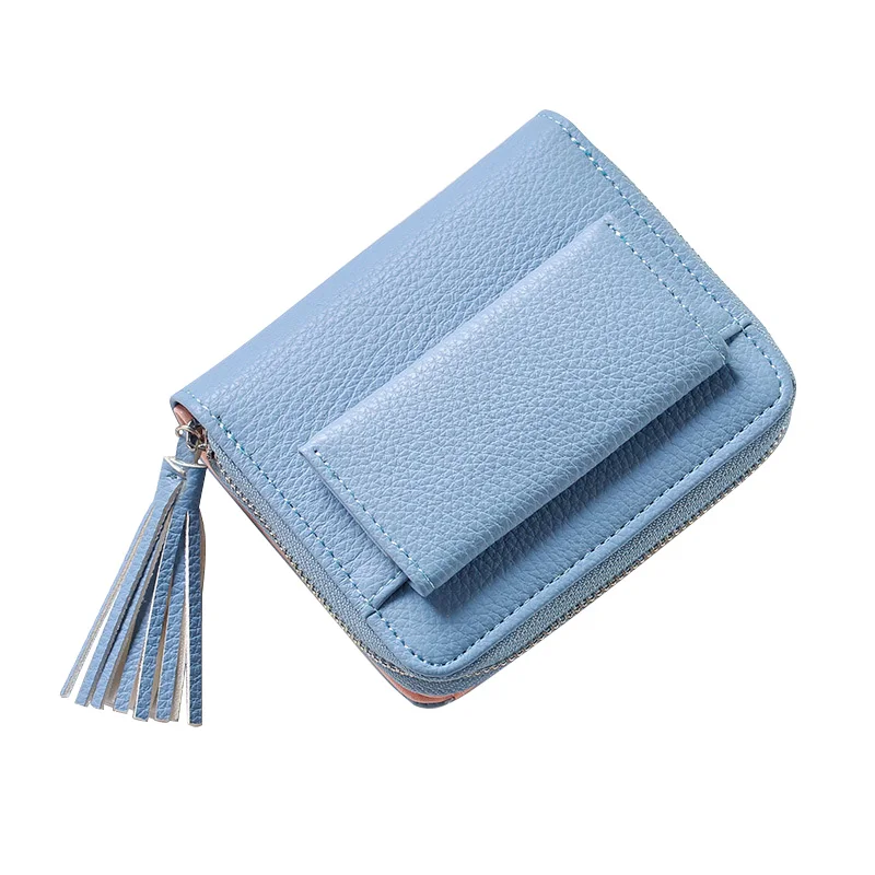 Badiya Модный женский маленький кошелек с кисточкой и подвеской Короткие Кошельки