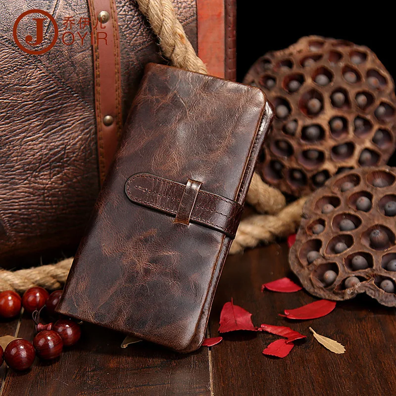 052618 new hot yesetn men leather long design money clips male vintage change purse | Багаж и сумки