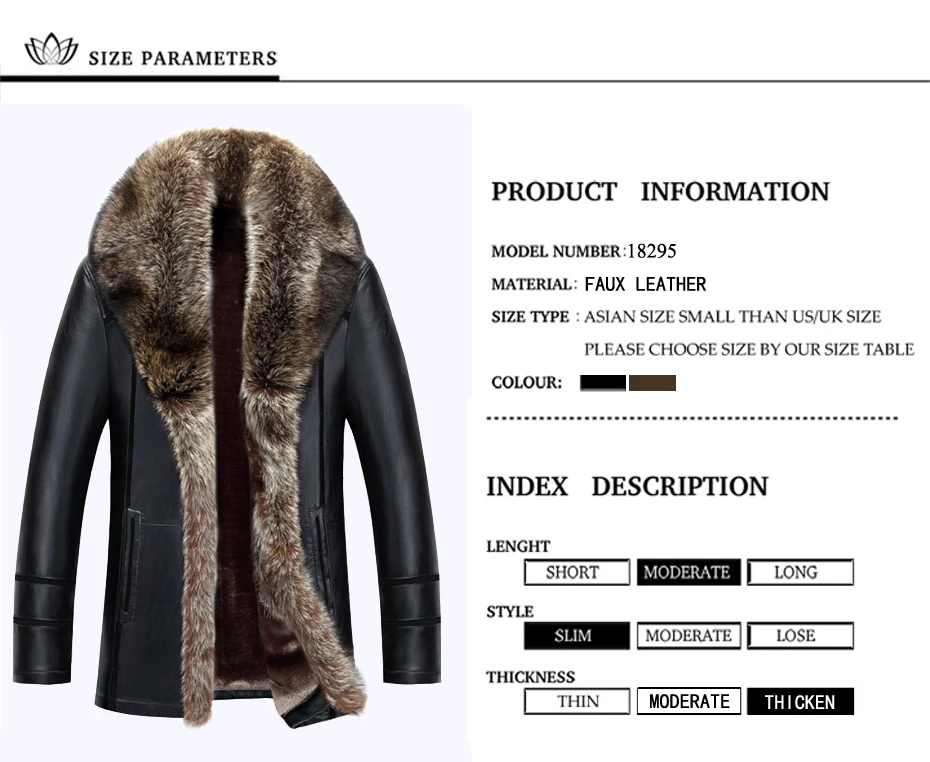 Мужская Шуба с натуральным животным мехом, jaqueta de couro chaqueta cuero hombre, мужская куртка из искусственной кожи, Мужская Зимняя Толстая куртка 18295-5