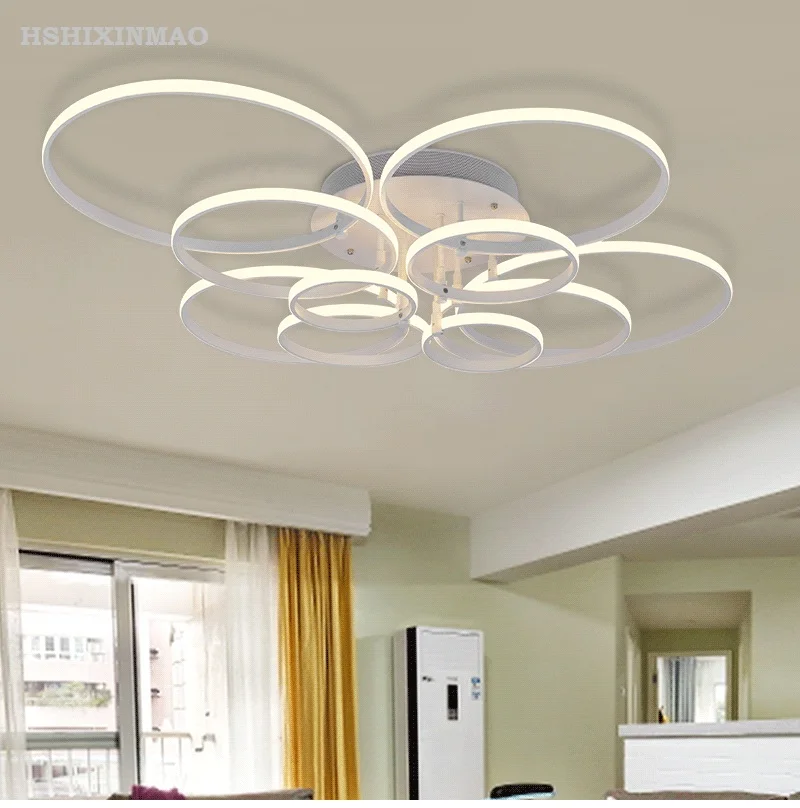 Минималистское кольцо современный светодиодный потолочный светильник для гостиной спальни лампа учебы с