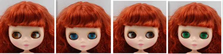 Обнаные женские куклы Блит фабричная кукла медные красные волосы 11411|nude blythe