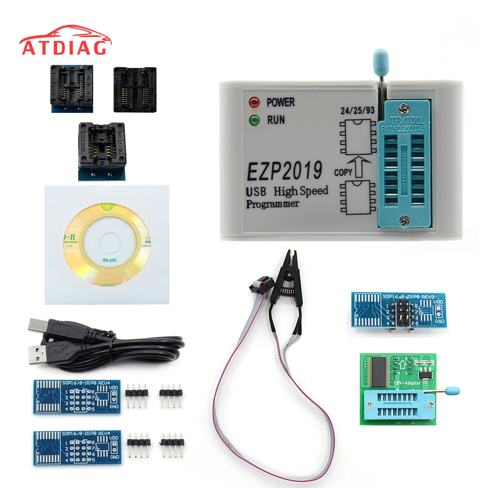 Высокоскоростной программатор EZP2019 ezp 2019 USB SPI support24 25 93 EEPROM flash bios Чип + SOIC8 SOP8
