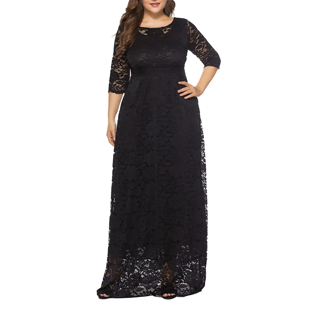 Free Ostrich5XL Dress Women Oversize Vintage Lace Plus Size Cocktail Formal Swing vestido summer dresses woman party night | Женская