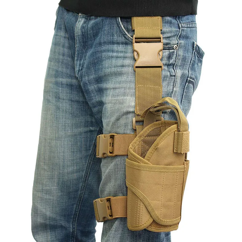 

Multi-Function Outdoor Hunting Tactical Puttee Thigh Leg for Gun Holster Pouch Wrap-around bag Hunting Gun Accessories 3 Colors